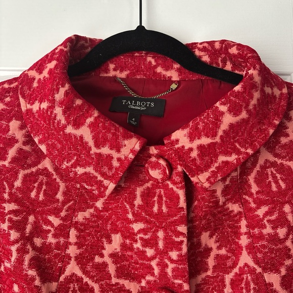 Talbots Red and Pink Teddy Jacket - Picture 3 of 6